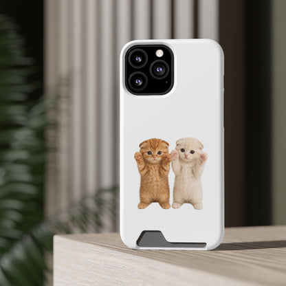 Cute Kittens Phone Case with Card Holder