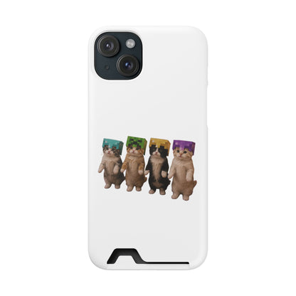 Minecraft Kittens Cat Phone Case with Card Holder