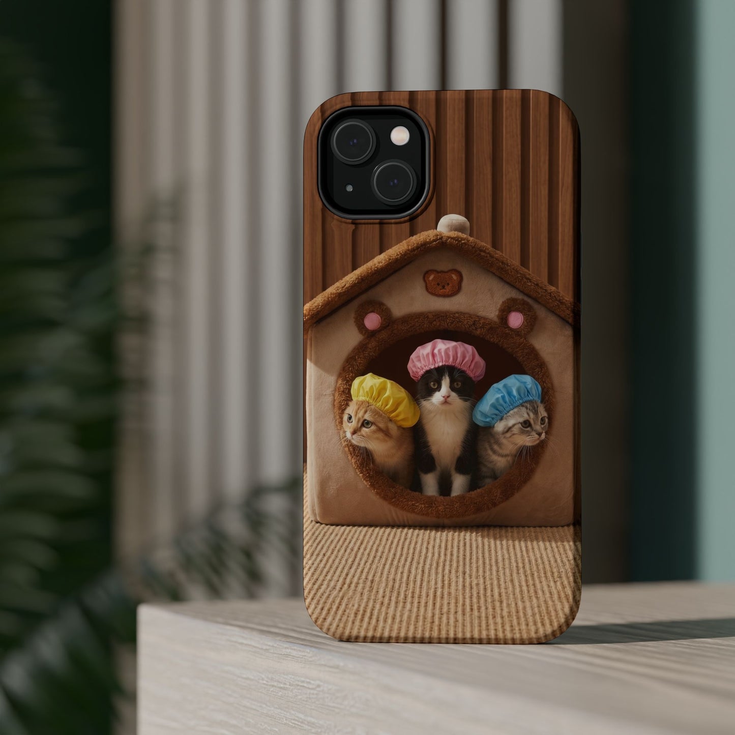 Cute Kittens in Cozy House Phone Case — Magnetic Impact-Resistant Case