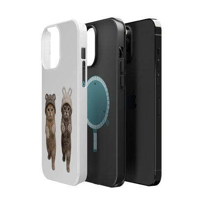 Cute Kittens in Hats Magnetic Impact Phone Case