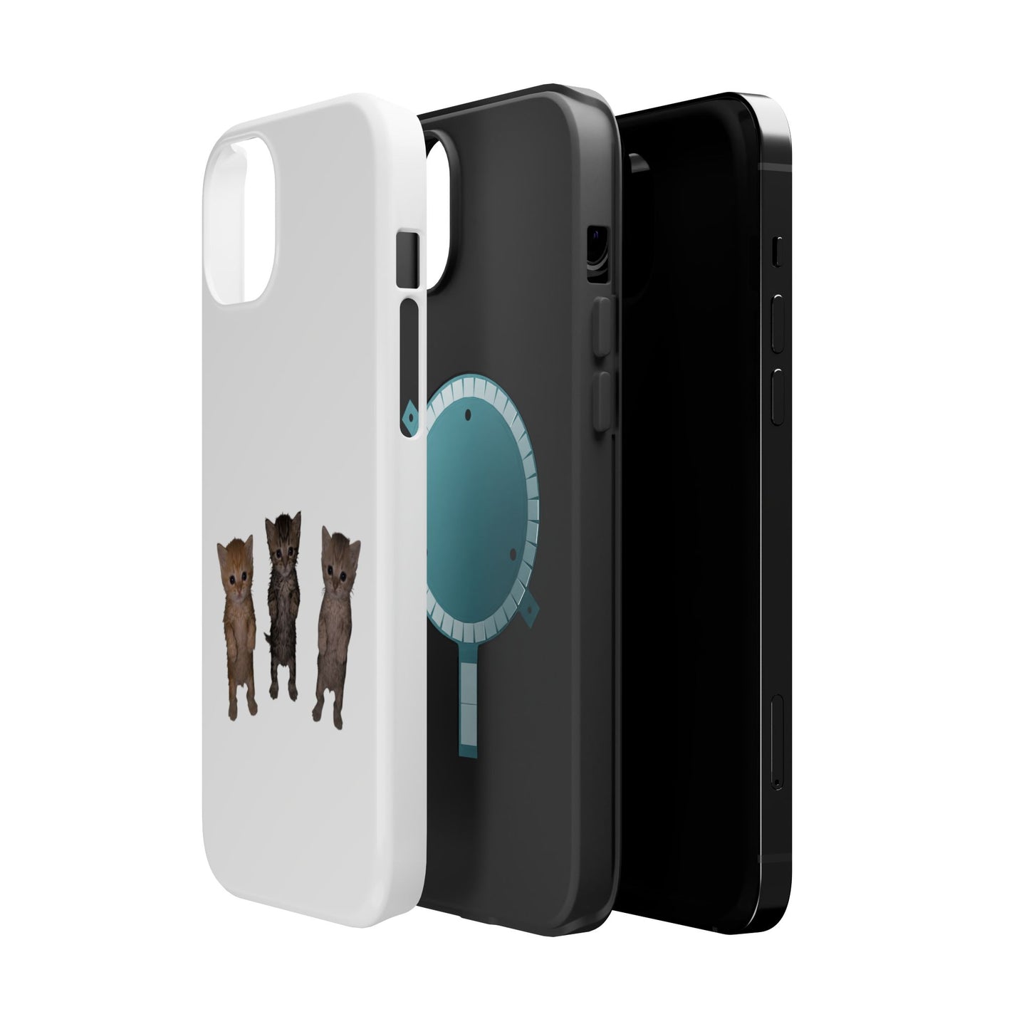 Cute Standing Kittens Magnetic Impact-Resistant Phone Case