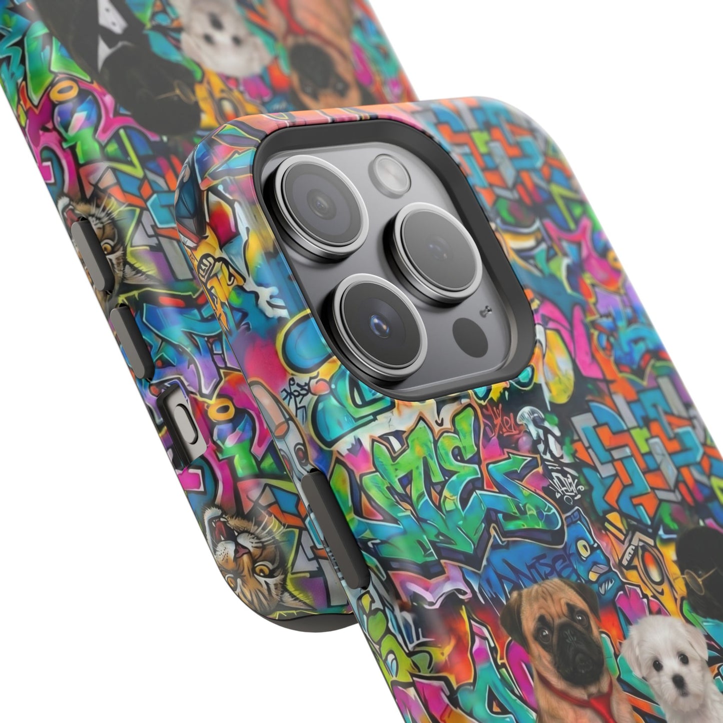 Puppy Squad Graffiti Phone Case — Impact-Resistant Protective Case