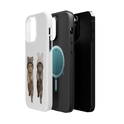 Cute Kittens in Hats Magnetic Impact Phone Case