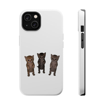 Cute Standing Kittens Magnetic Impact-Resistant Phone Case