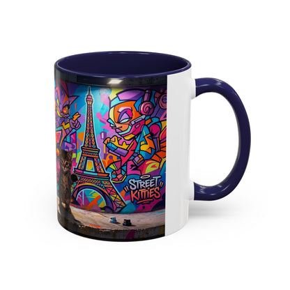 Street Kitties Graffiti Coffee Mug — Colorful Cat Art Accent Mug (11/15oz)