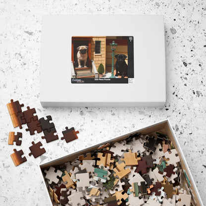Pug Pair Photo Puzzle — 252/520/1014-Piece Jigsaw