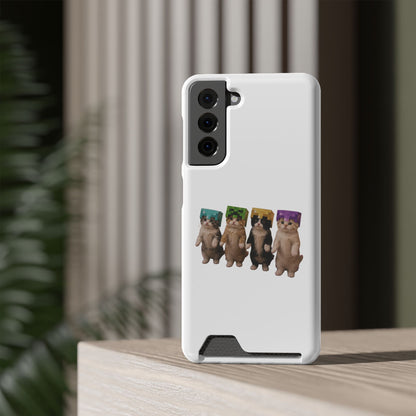 Minecraft Kittens Cat Phone Case with Card Holder