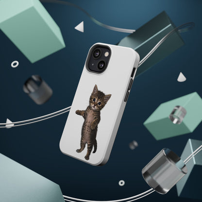 Cute Standing Kitten Magnetic Phone Case