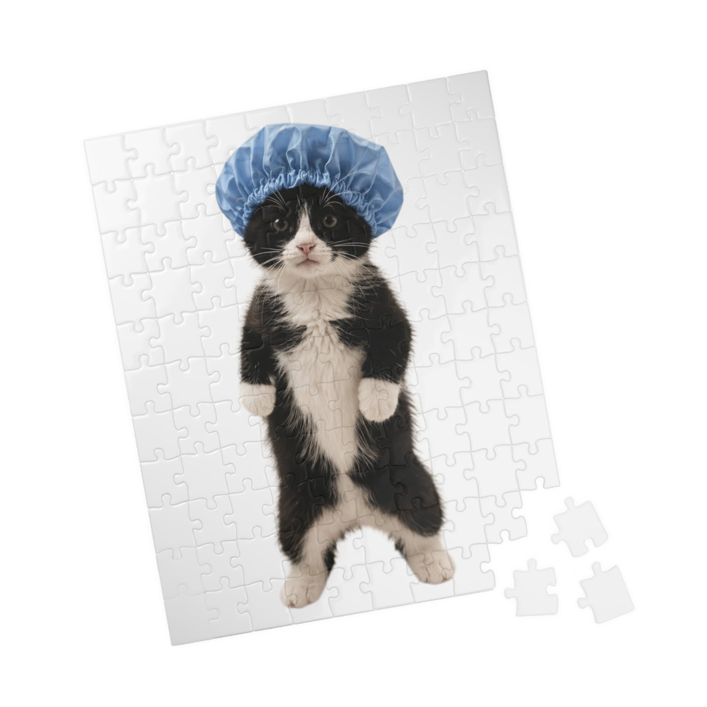 Cat in Shower Cap Jigsaw Puzzle