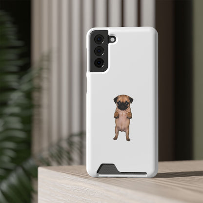 Cute Standing Pug Phone Card Case