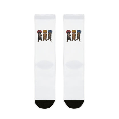 Cute Kittens in Bonnets Crew Socks