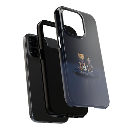 Phone Case — Cute Soccer Cats Design (Kawaii Kitten Football Fans)