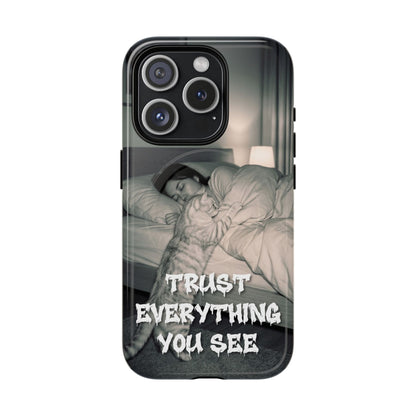 Phone Case ‘Trust Everything You See’ Surreal Sleep Graphic Tough Magnetic Case