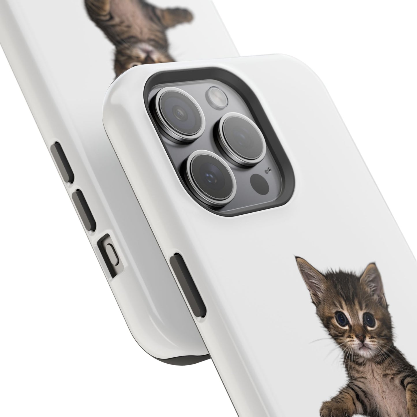 Cute Standing Kitten Magnetic Phone Case