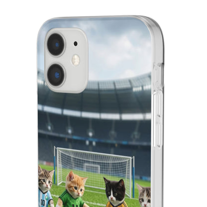 Cute Soccer Cats Phone Case — Kawaii Football Kit iPhone Cover