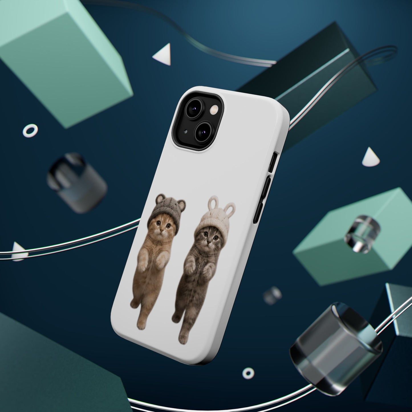Cute Kittens in Hats Magnetic Impact Phone Case