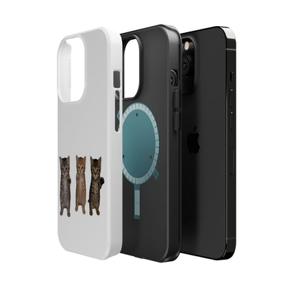 Cute Standing Trio Kittens Dancing Magnetic Impact-Resistant Phone Case