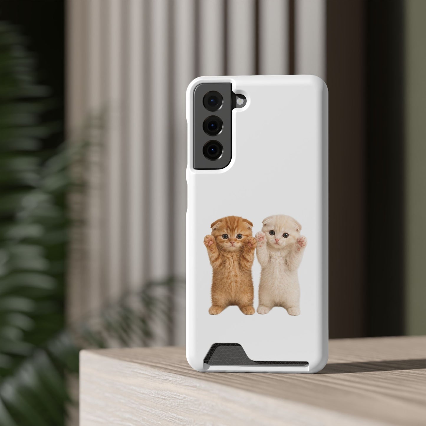 Cute Kittens Phone Case with Card Holder
