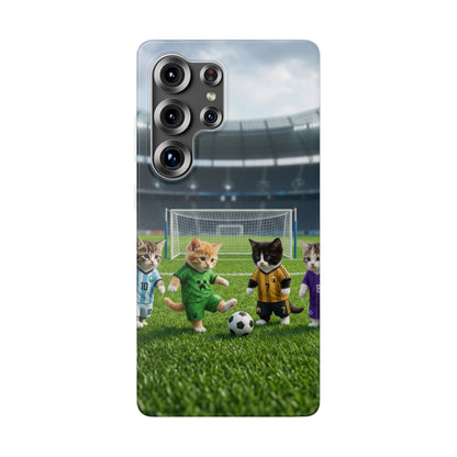 Cute Soccer Cats Phone Case — Kawaii Football Kit iPhone Cover