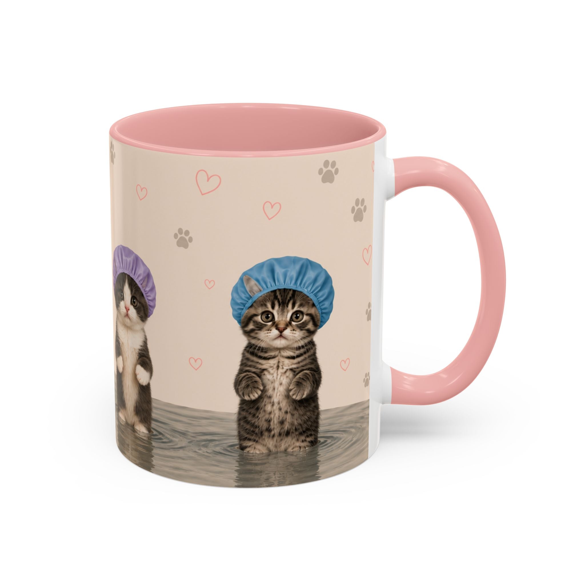 Cute Kittens in Shower Caps Accent Coffee Mug – 11/15oz