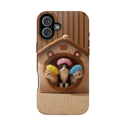 Cute Kittens in Cozy House Phone Case — Magnetic Impact-Resistant Case