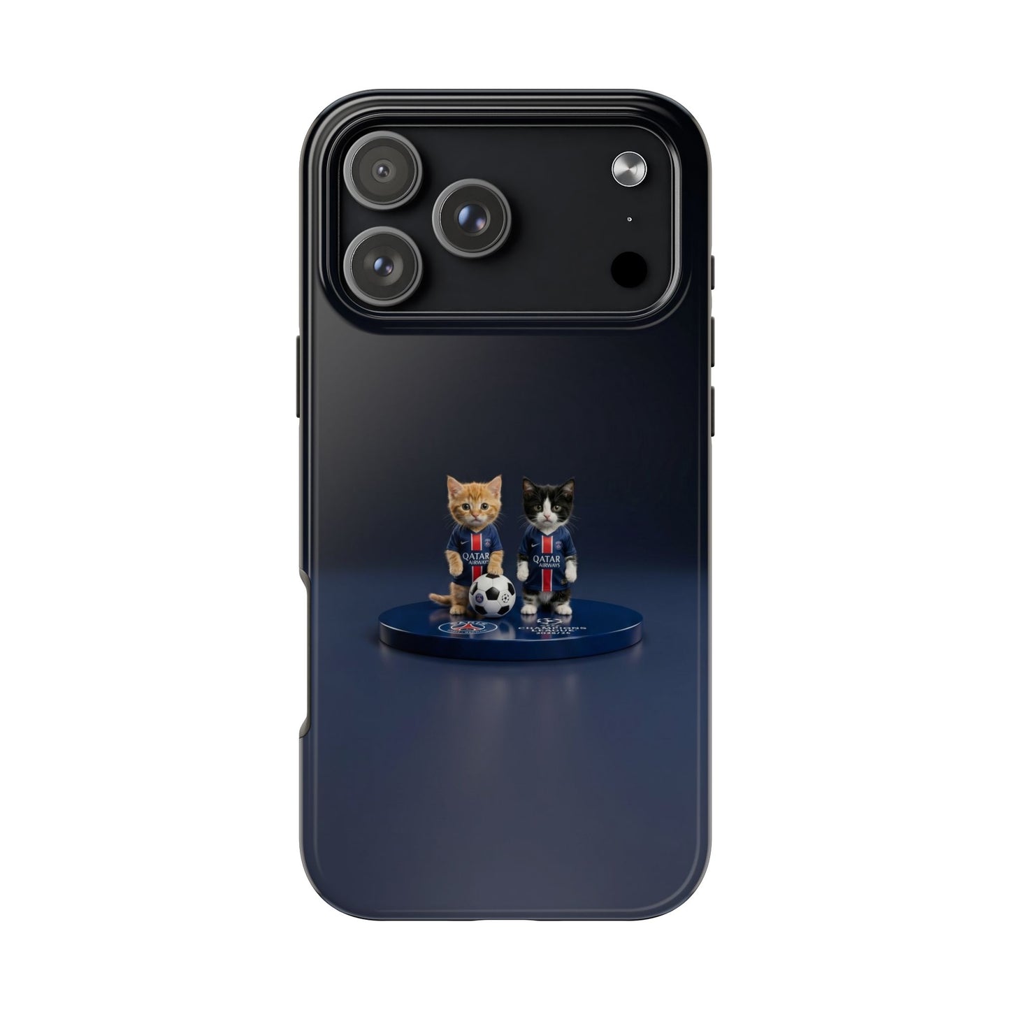 Phone Case — Cute Soccer Cats Design (Kawaii Kitten Football Fans)