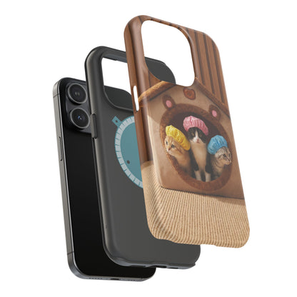 Cute Kittens in Cozy House Phone Case — Magnetic Impact-Resistant Case