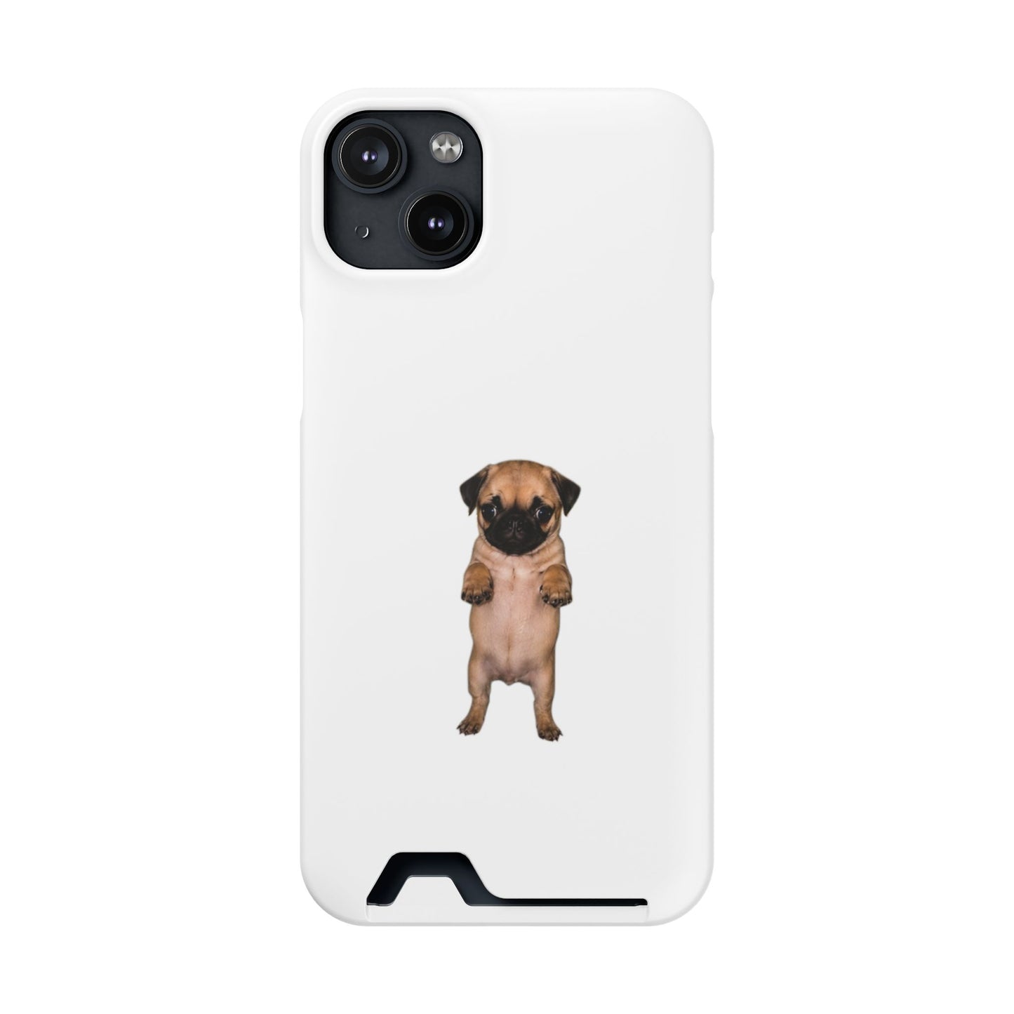 Cute Standing Pug Phone Card Case