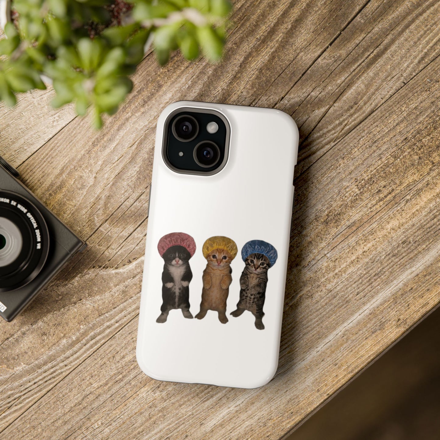 Cute Kittens in Bonnets  Magnetic Impact-Resistant Phone Case