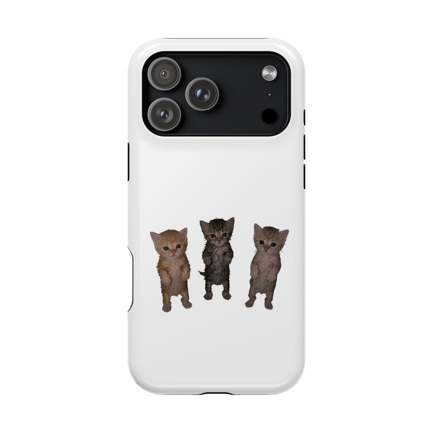 Cute Standing Kittens Magnetic Impact-Resistant Phone Case