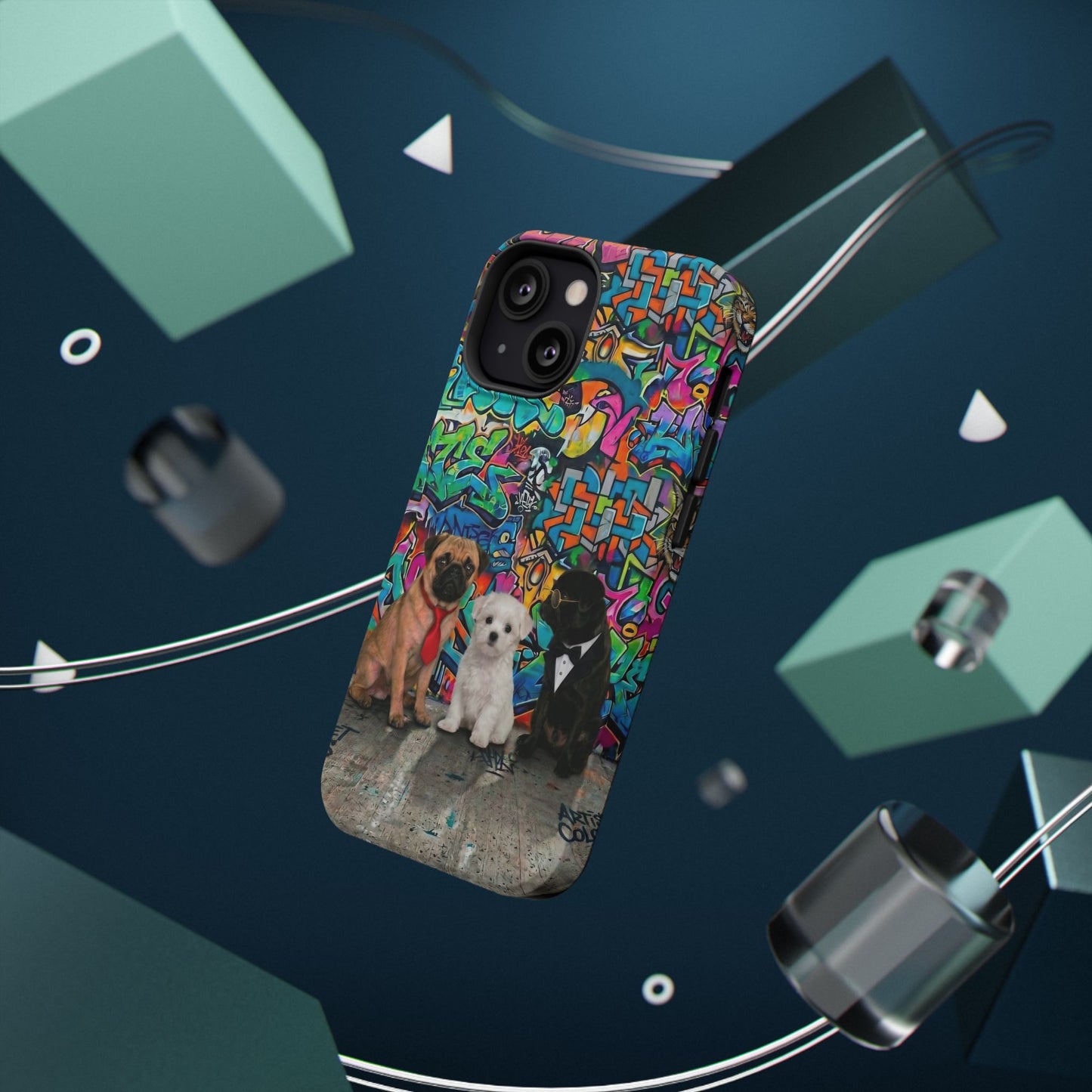 Puppy Squad Graffiti Phone Case — Impact-Resistant Protective Case