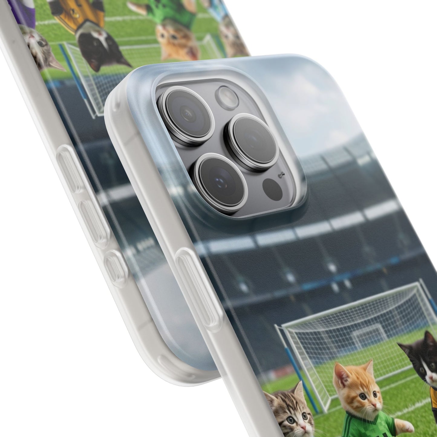 Cute Soccer Cats Phone Case — Kawaii Football Kit iPhone Cover