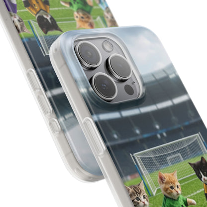 Cute Soccer Cats Phone Case — Kawaii Football Kit iPhone Cover