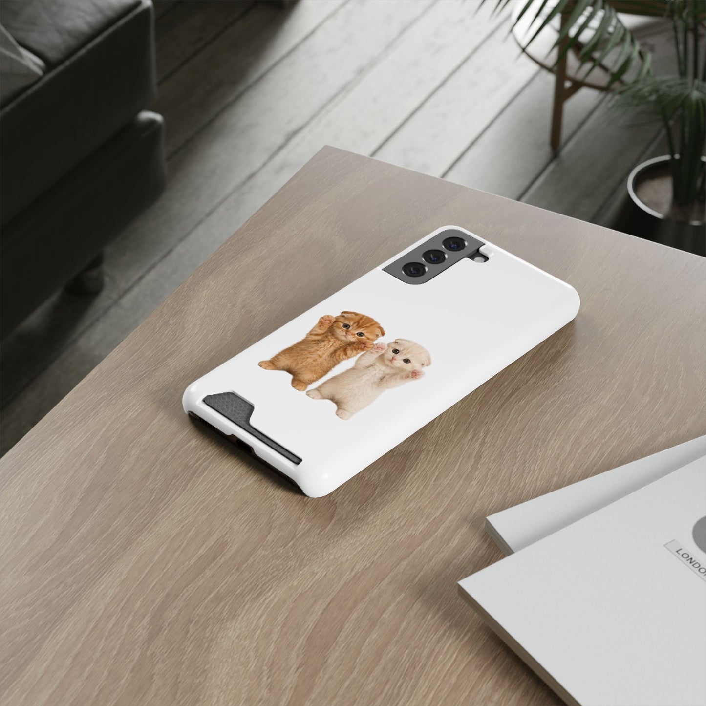 Cute Kittens Phone Case with Card Holder