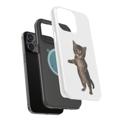 Cute Standing Kitten Magnetic Phone Case