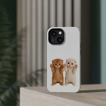 Cute Raising Paws Kittens Magnetic Impact-Resistant  Phone Case