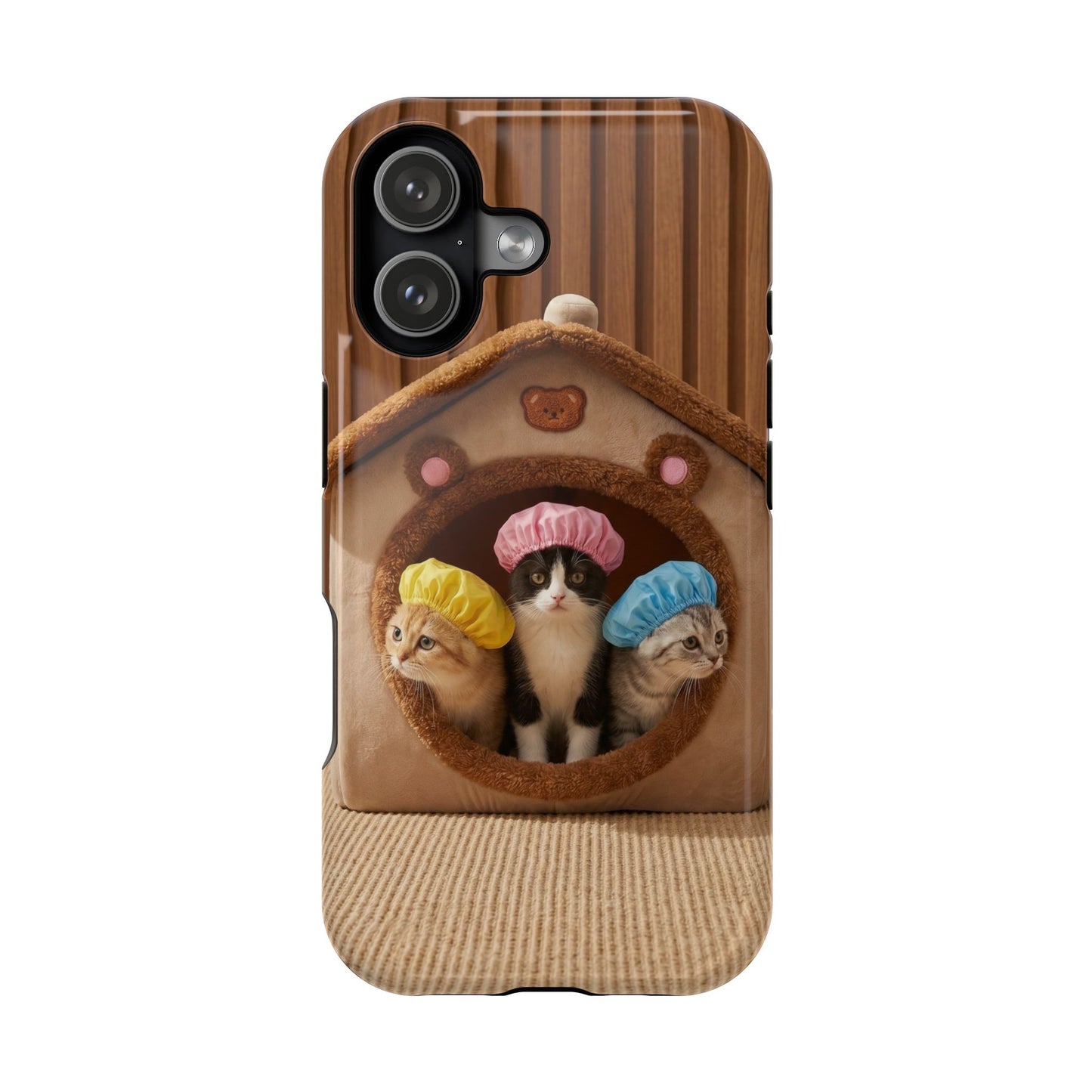 Cute Kittens in Cozy House Phone Case — Magnetic Impact-Resistant Case