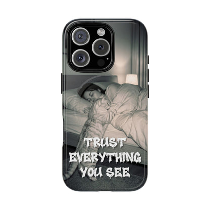 Phone Case ‘Trust Everything You See’ Surreal Sleep Graphic Tough Magnetic Case