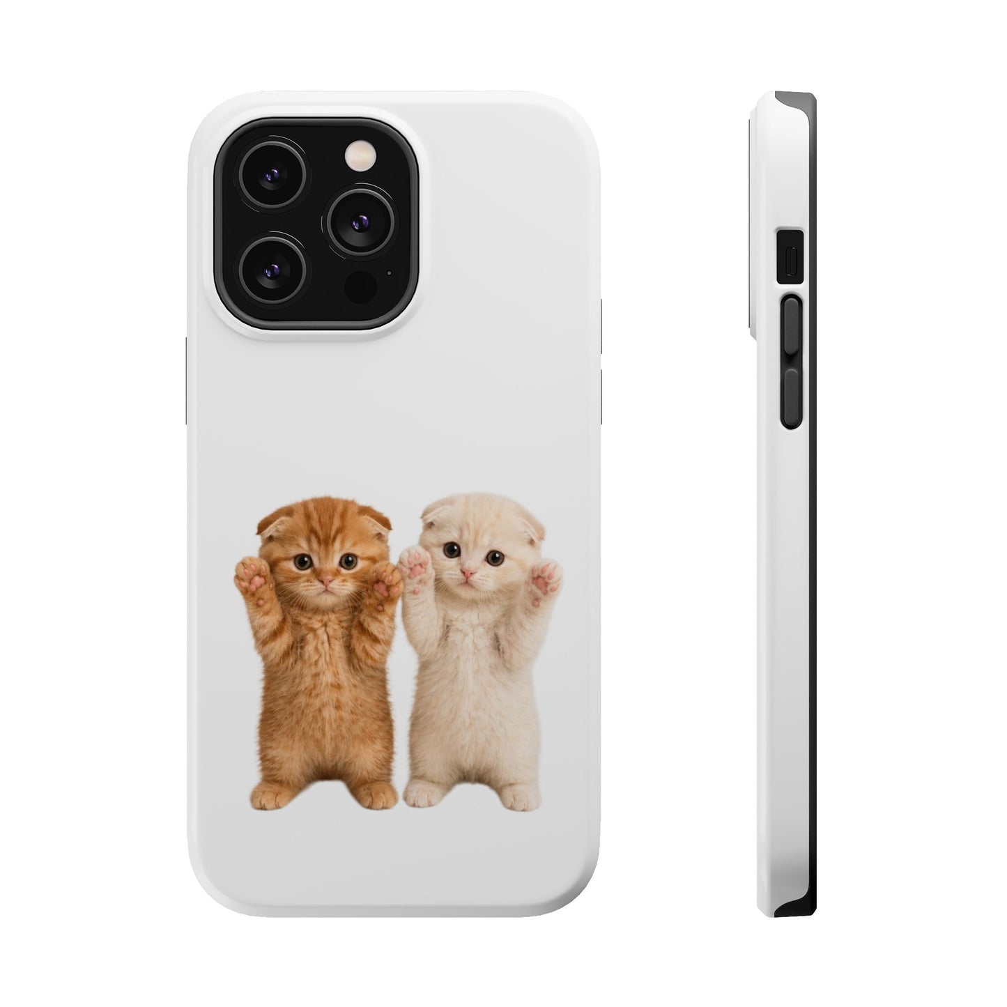 Cute Raising Paws Kittens Magnetic Impact-Resistant  Phone Case