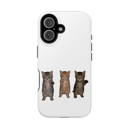 Cute Standing Trio Kittens Dancing Magnetic Impact-Resistant Phone Case