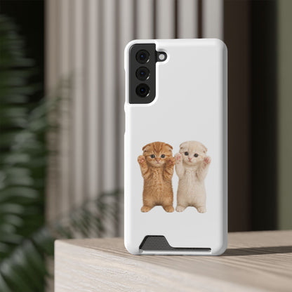 Cute Kittens Phone Case with Card Holder
