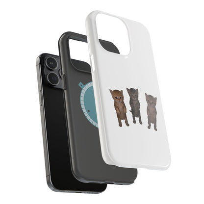 Cute Standing Kittens Magnetic Impact-Resistant Phone Case