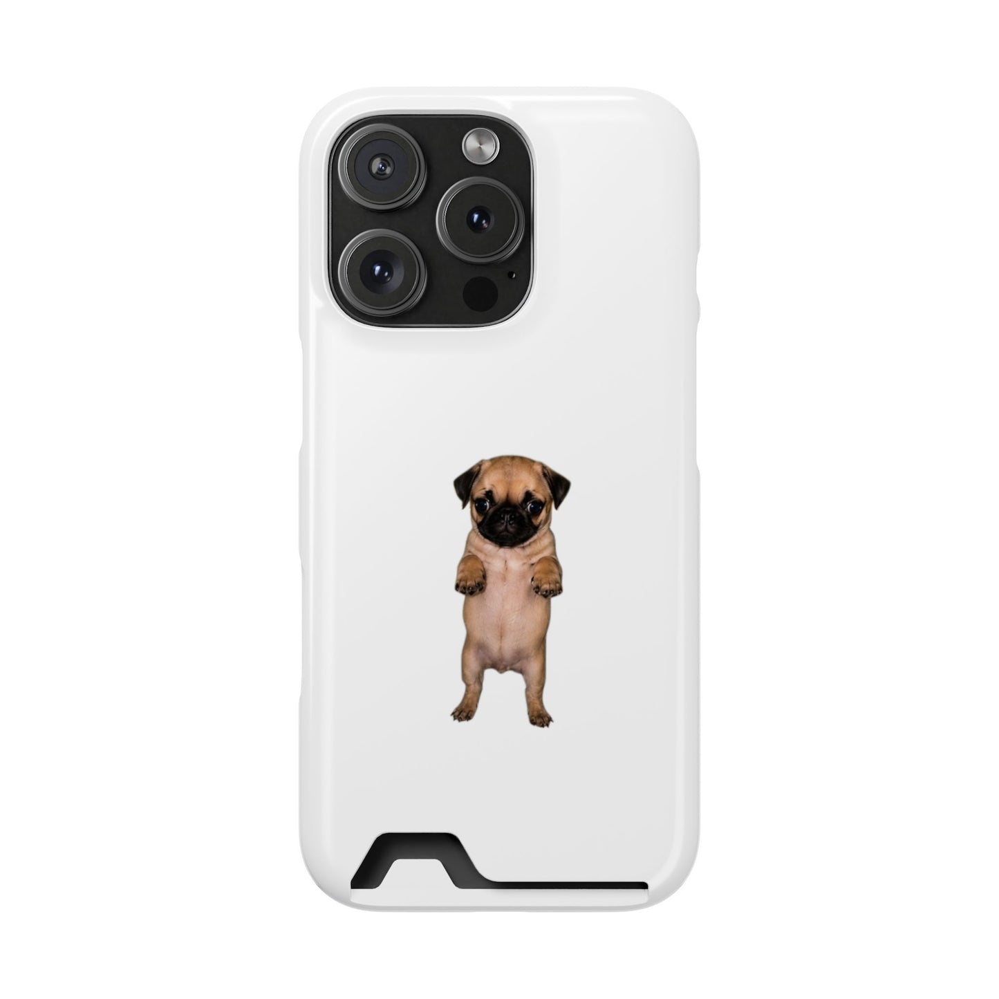Cute Standing Pug Phone Card Case