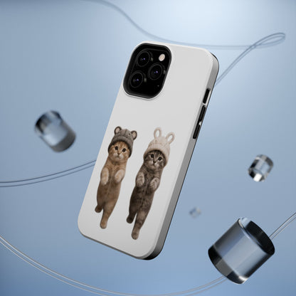 Cute Kittens in Hats Magnetic Impact Phone Case