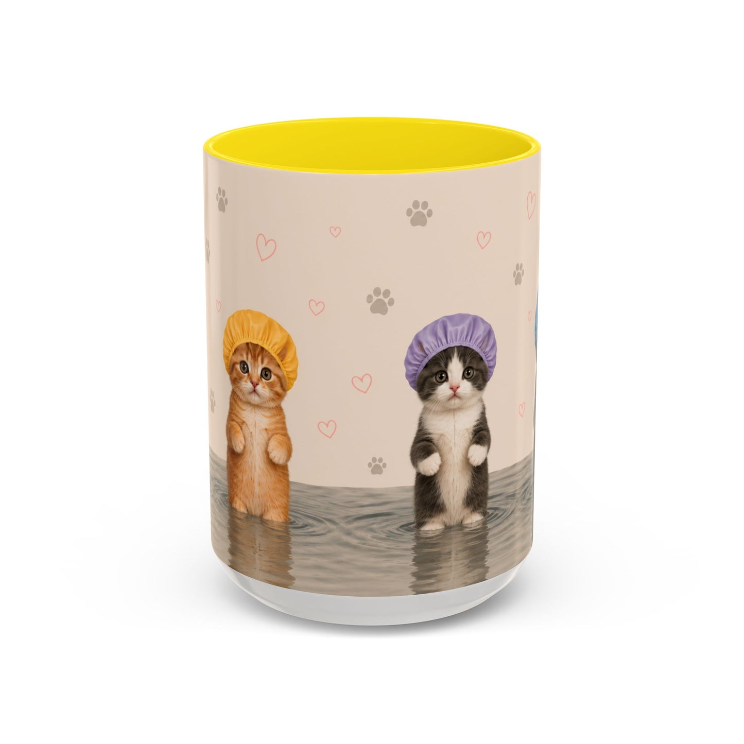 Cute Kittens in Shower Caps Accent Coffee Mug – 11/15oz