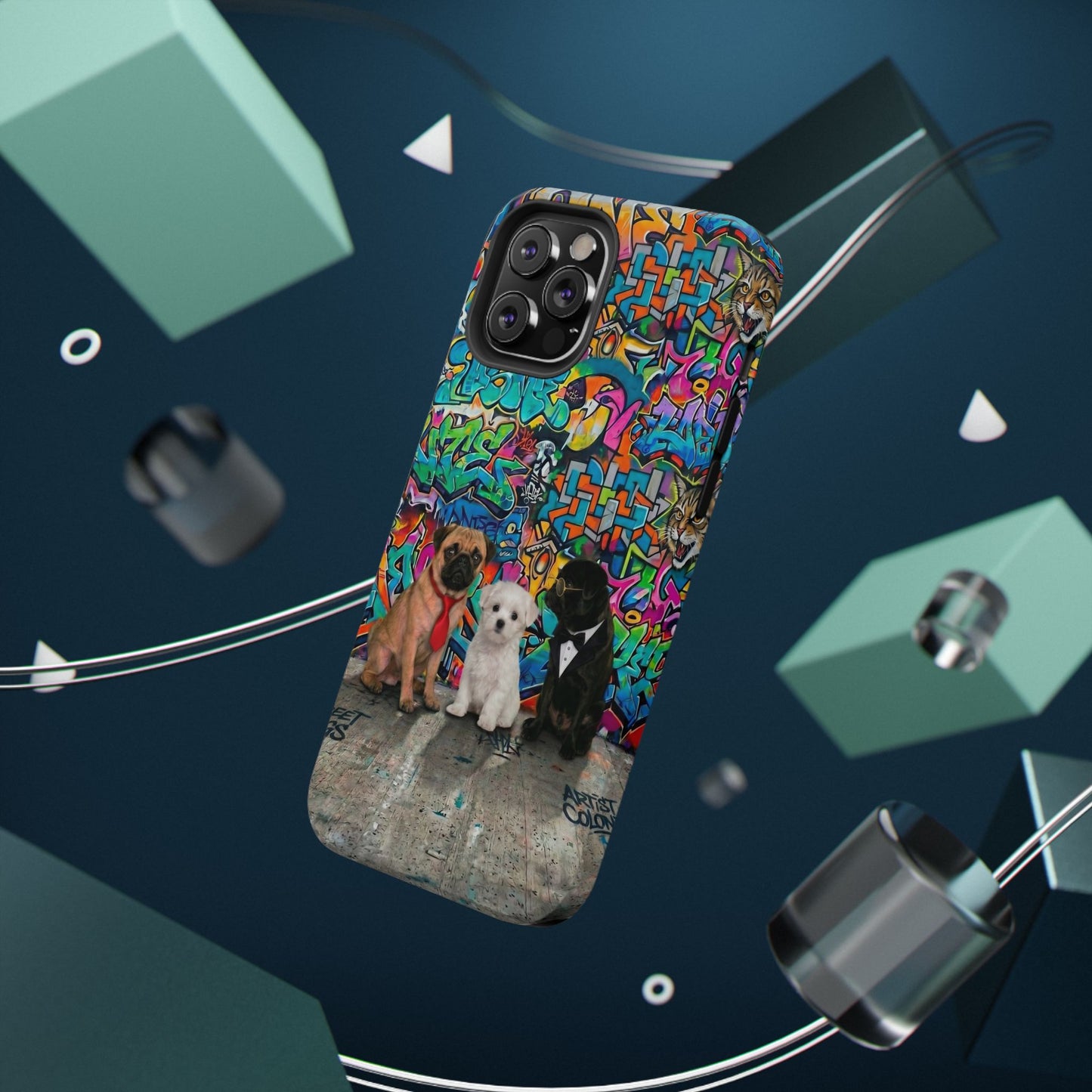 Puppy Squad Graffiti Phone Case — Impact-Resistant Protective Case