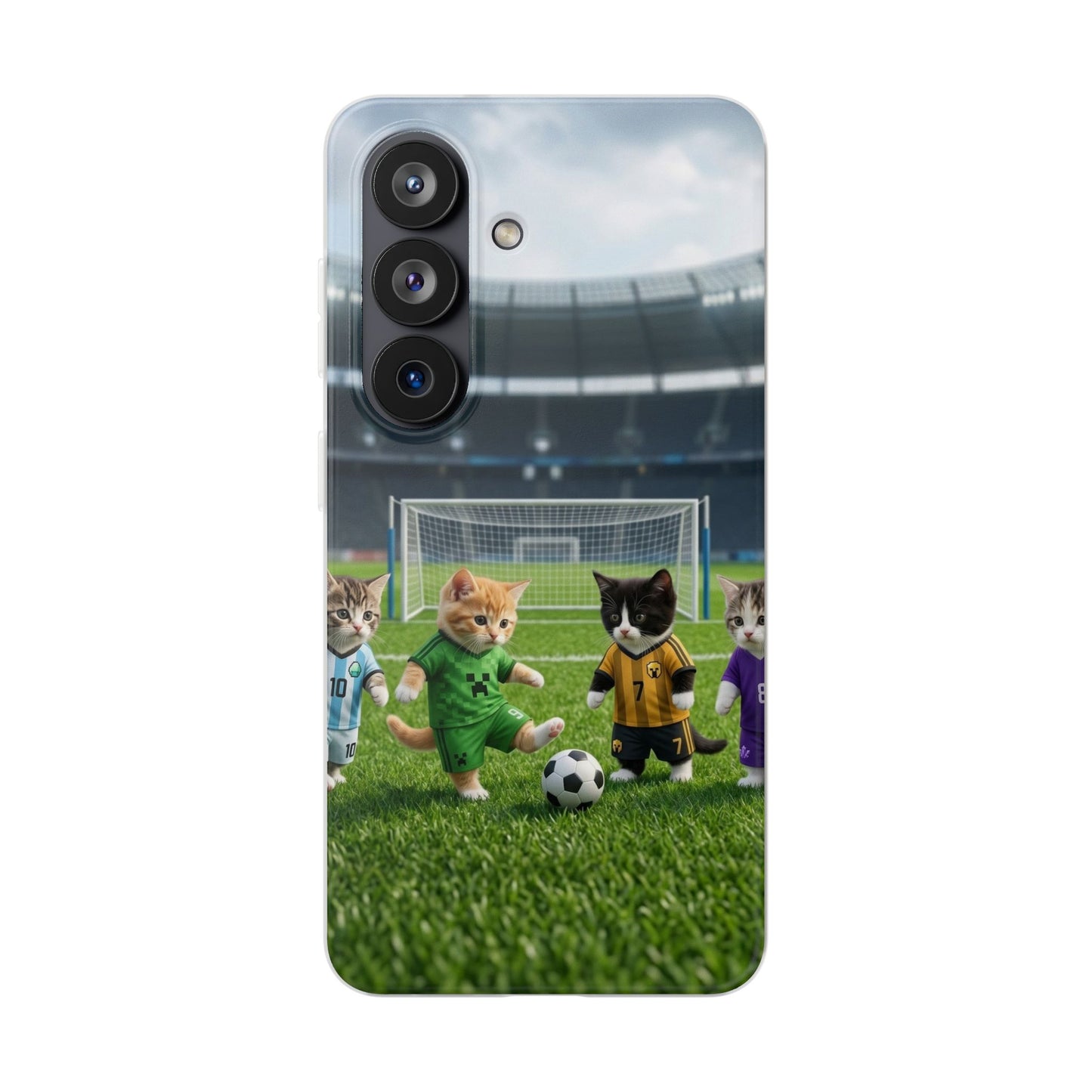 Cute Soccer Cats Phone Case — Kawaii Football Kit iPhone Cover