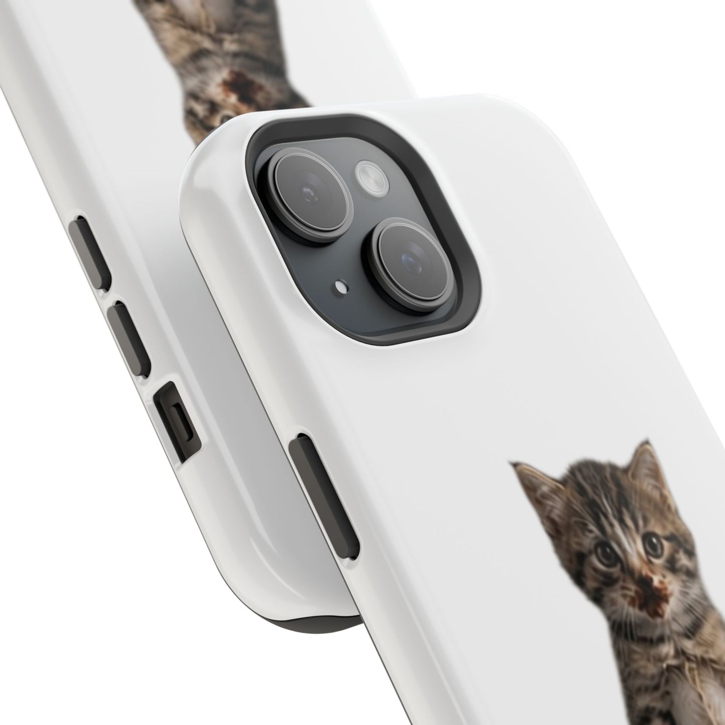 Cute Standing Kitten Magnetic Impact-Resistant Phone Case