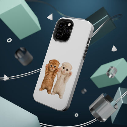 Cute Raising Paws Kittens Magnetic Impact-Resistant  Phone Case