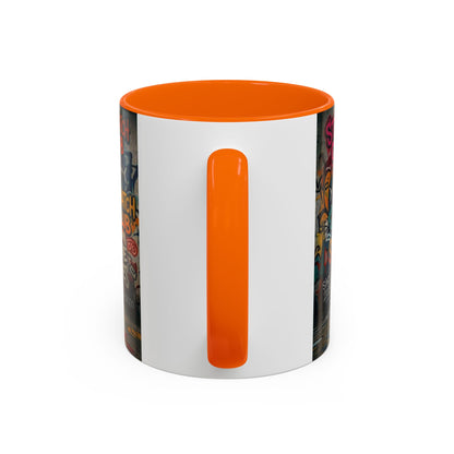 Graffiti Meow Squad Accent Coffee Mug — Cute Kittens ‘Purr-ject’ Street Art Design (11/15oz)